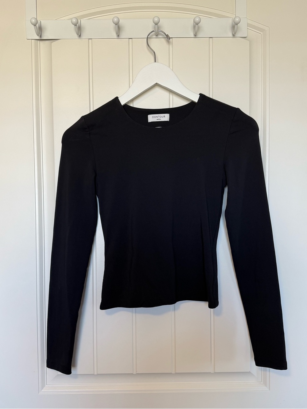 Aritzia Black Long Sleeve Crewneck Top